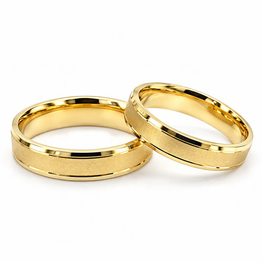 19B5A-4LQ Argollas de Matrimonio en oro amarillo de 14 Kilates.