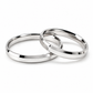 20B170LQ Par de Argollas de Matrimonio en oro blanco de 14 Kilates