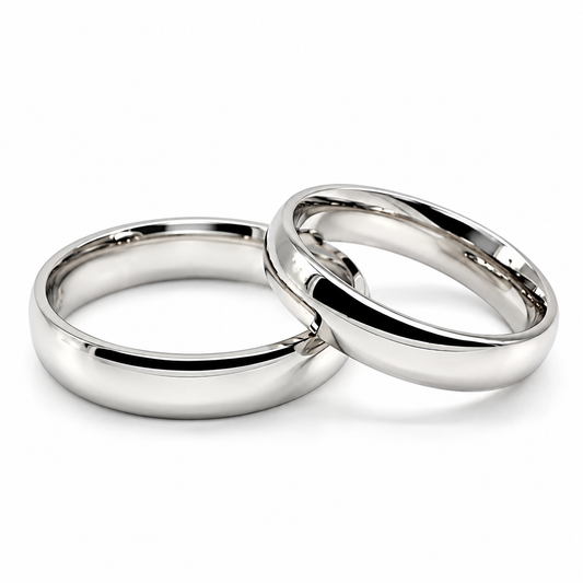 Argollas de Matrimonio lisas en oro blanco de 10 ó 14 Kilates | 20B73-4LQ