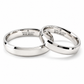 20B78LQ Par de Argollas de Matrimonio en oro blanco de 10 o 14 Kilates