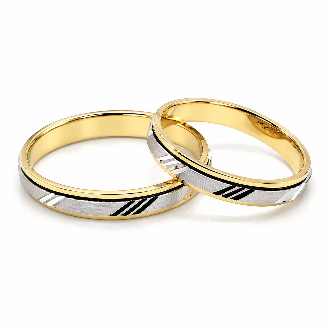 21C17LQ Par de Argollas de Matrimonio en oro de 14 Kilates