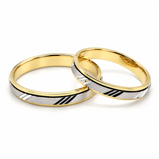 21C17LQ Par de Argollas de Matrimonio en oro de 14 Kilates