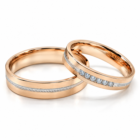 Par de Argollas en oro rosa de 14 kilates | 21C31LQ