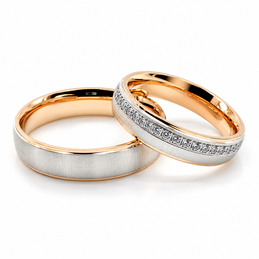 Par de Argollas de Matrimonio oro rosa | 21C52-5RBLQ