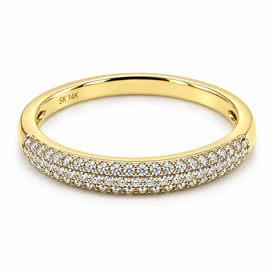 Churumbela en oro amarillo de 14 Kilates montado en diamantes naturales | 22CHA218963LQ