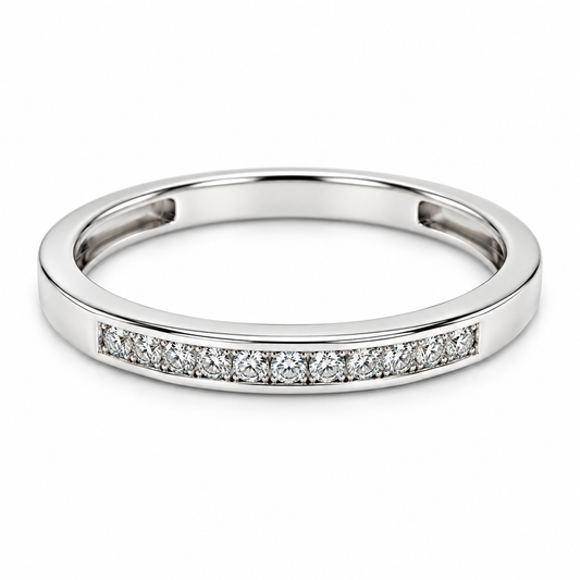 Churumbela en oro blanco de 14 Kilates con Diamantes naturales | 22CHB190172LQ