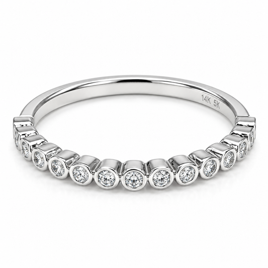 Churumbela en oro blanco de 14 Kilates con Diamantes naturales | 22CHB218762LQ