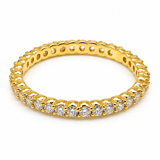 23CHA58601LQ Churumbela en oro amarillo de 14 Kilates con circonias.