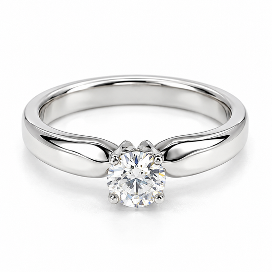 Anillo de compromiso en Platino de .950 montado con Diamante natural | 24JCU491LQ-40
