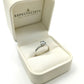 25JCL09BLQ Anillo de compromiso con Diamante de Laboratorio en oro de 14 Kilates