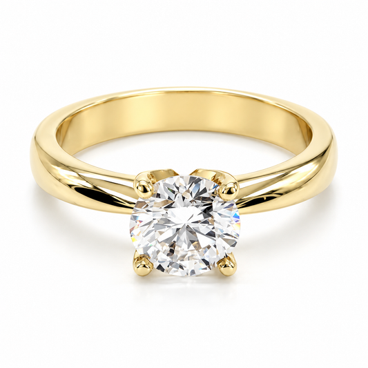 Anillo de compromiso en oro amarillo de 14 Kilates con Diamante de Laboratorio | 25JCL120LQ
