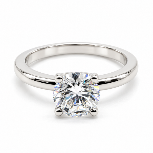 Anillo de compromiso en oro blanco de 14 Kilates con Diamante de Laboratorio | 25JCL131LQ