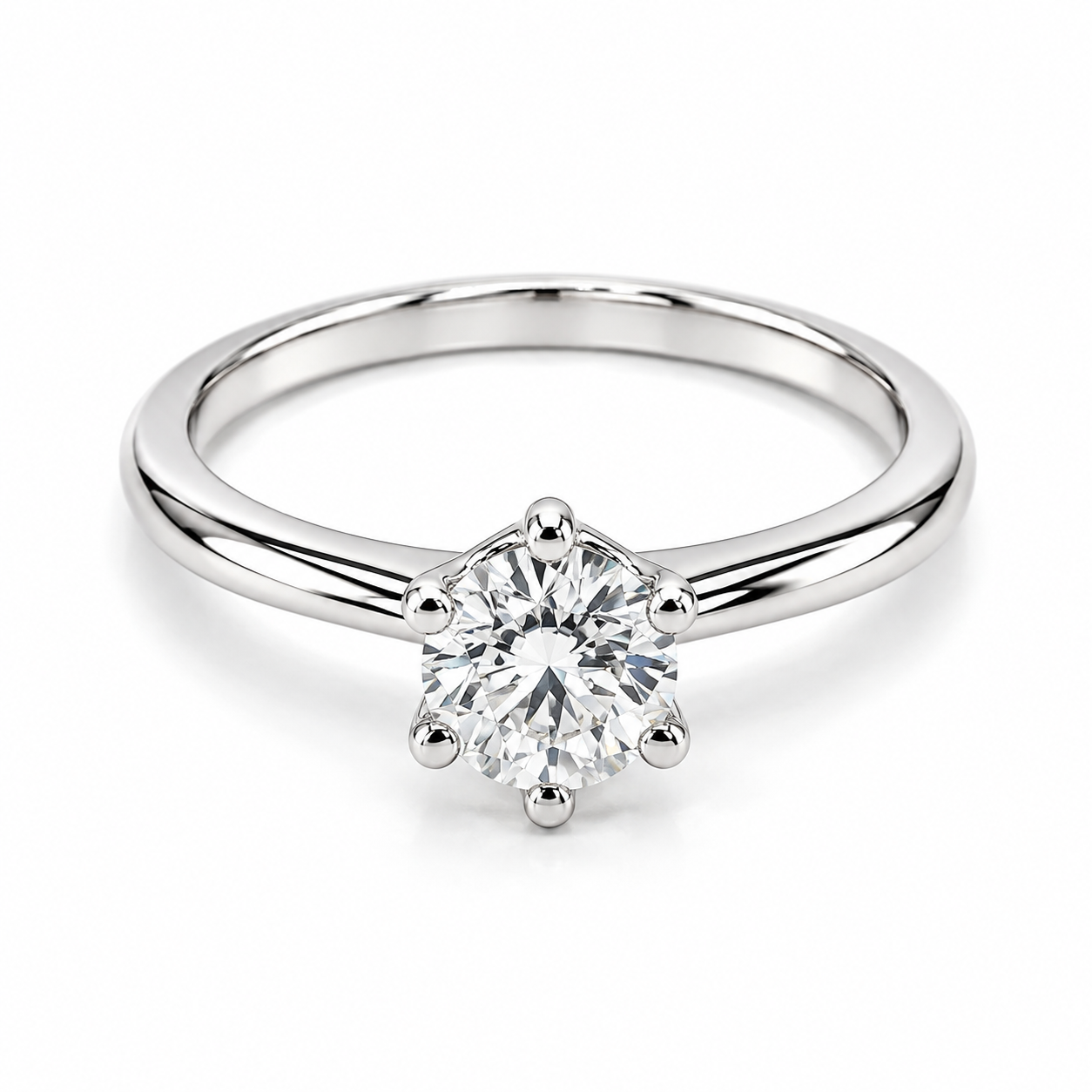 Anillo de compromiso en oro blanco de 14 kilates con diamante de laboratorio | 25JCL14BLQ