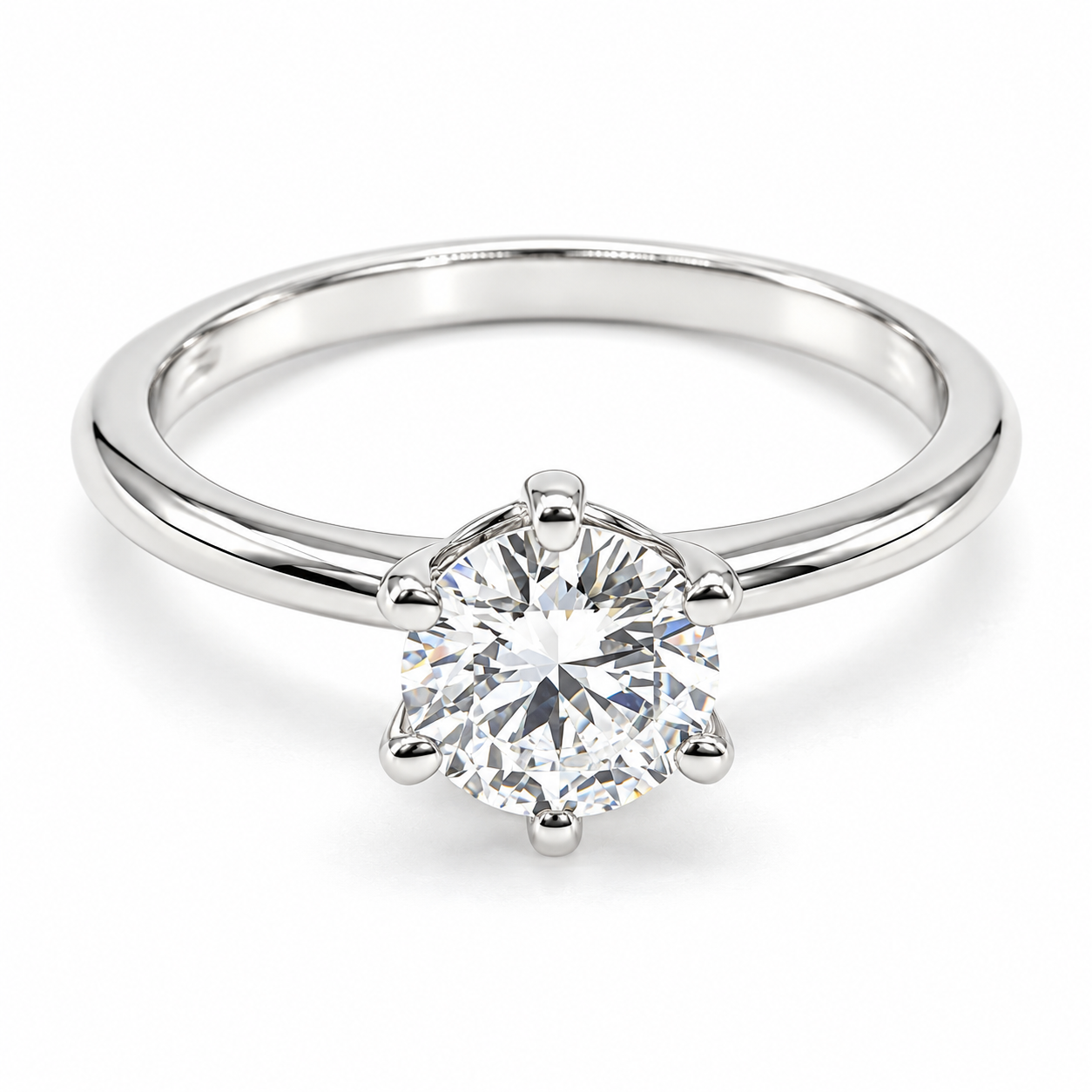 Anillo de compromiso en oro blanco de 14 kilates con Diamante de Laboratorio | 25JCL16LQ