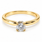 25JCL21LQ Anillo de compromiso en oro amarillo de 14 kilates con diamante de laboratorio