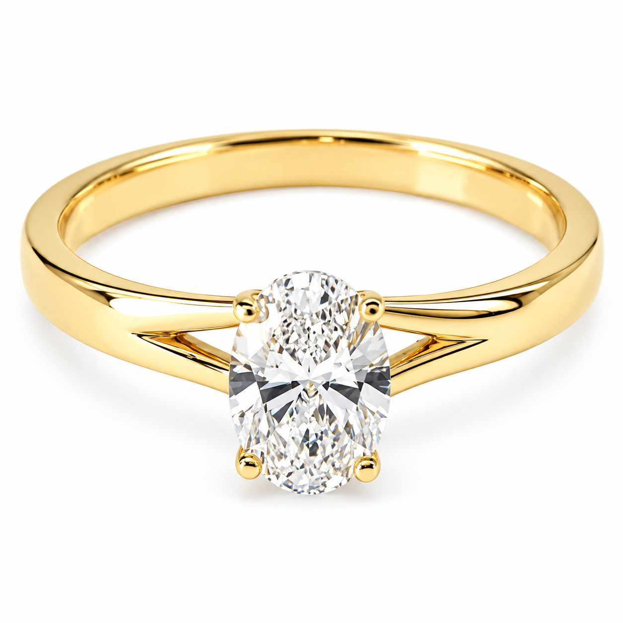 Anillo con Diamante Oval
