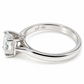 Anillo de compromiso tradicional en oro blanco de 14 kilates con diamante de laboratorio en corte Oval | 25JCL24BLQ