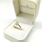 25JCL24LQ Anillo de compromiso tradicional en oro Amarillo de 14 kilates con diamante de laboratorio en corte Oval