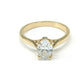 25JCL24LQ Anillo de compromiso tradicional en oro Amarillo de 14 kilates con diamante de laboratorio en corte Oval