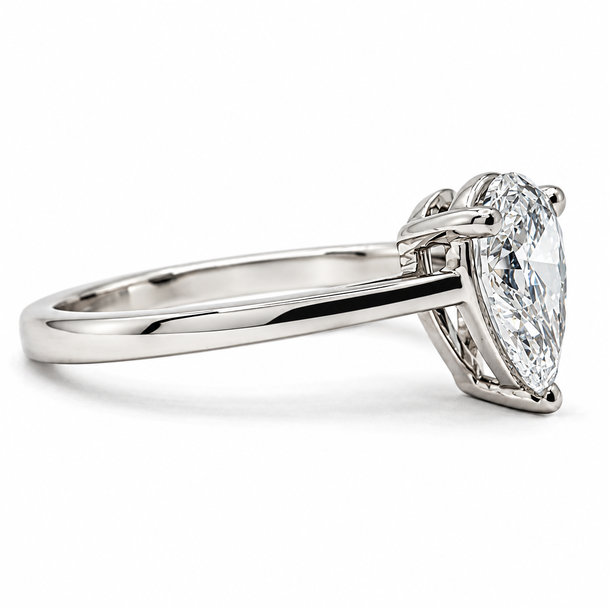 25JCL277487LQ Anillo de compromiso en oro blanco de 14 Kilates con Diamante de Laboratorio