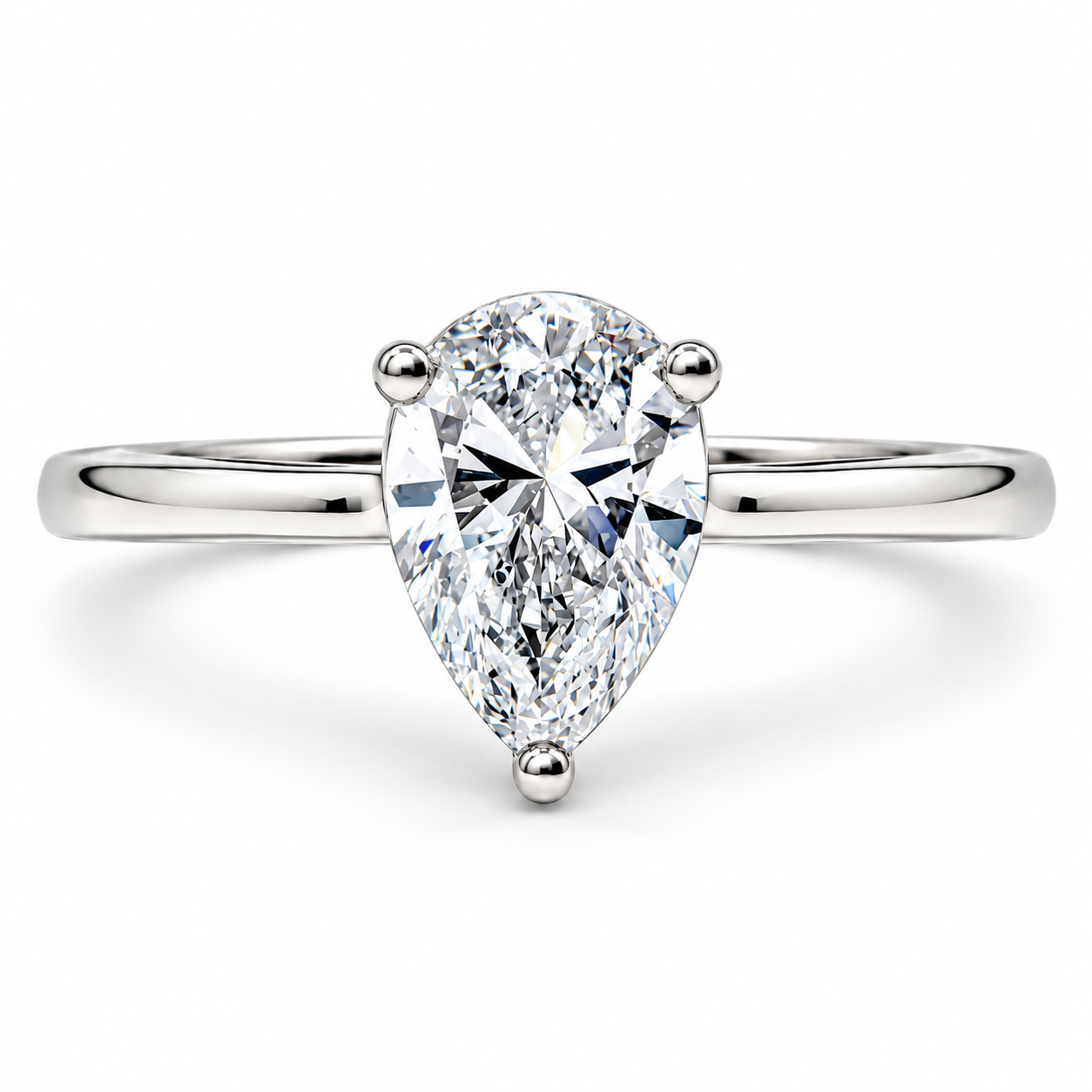 25JCL277487LQ Anillo de compromiso en oro blanco de 14 Kilates con Diamante de Laboratorio