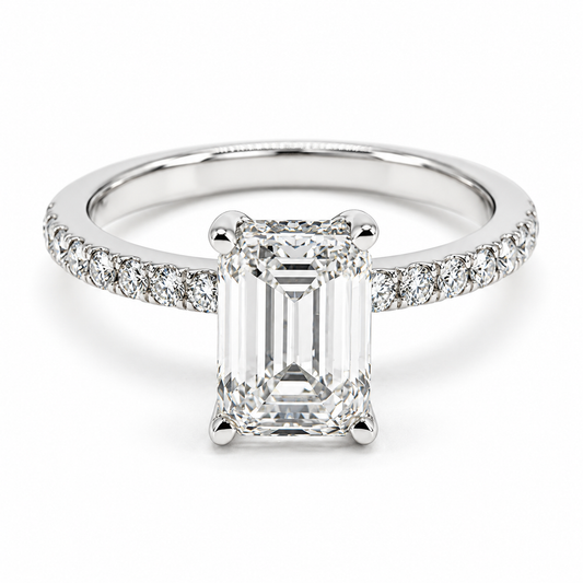 Anillo de compromiso en oro blanco con Diamante de Laboratorio | 25JCL282551LQ