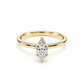 25JCL28LQ Anillo de compromiso en oro Amarillo de 14 kilates con diamante de laboratorio en corte Marquise