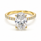 25JCL299950LQ Anillo de compromiso en oro amarillo de 14 Kilates con Diamante de Laboratorio