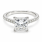 25JCL311334LQ  Anillo de compromiso en oro blanco de 14 kilates con Diamante de Laboratorio