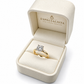 25JCM100ALQ Anillo de compromiso tradicional en oro de 14 Kilates con Moissanita
