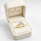 25JCM100ALQ Anillo de compromiso tradicional en oro de 14 Kilates con Moissanita