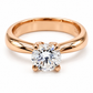 25JCL83LQ Anillo de compromiso en oro rosa de 14 Kilates con Diamante de Laboratorio