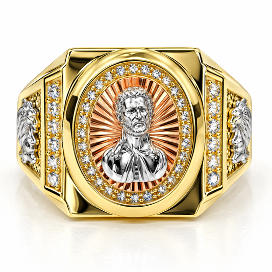 30JC19LQ Anillo para caballero en oro amarillo de 10 kilates