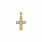 30JC219202LQ Colgante de cruz en oro amarillo de 14 Kilates con Diamantes naturales