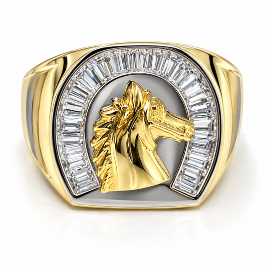30JC33LQ Anillo para caballero en oro amarillo de 14 kilates