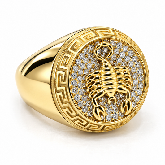30JC40LQ Anillo para Caballero con imagen de Escorpión.