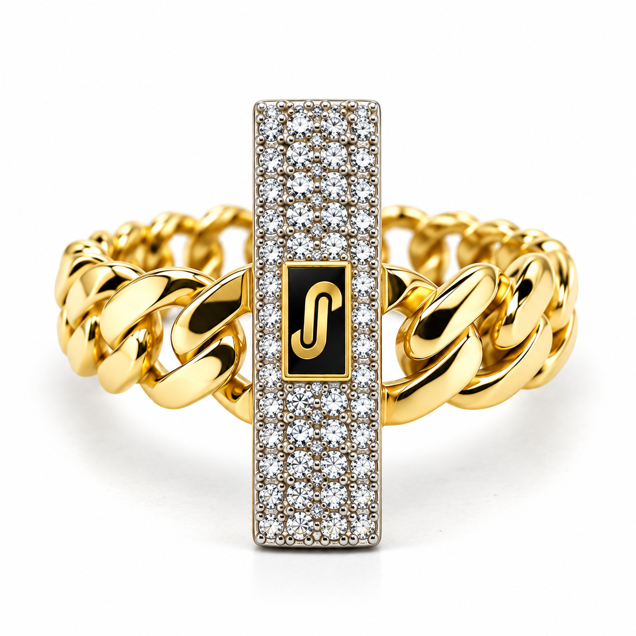 30JC67LQ Anillo Mónaco para caballero en oro amarillo de 10 Kilates