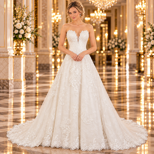 Vestido de Novia Candela princesa Ivory 51BBCANDELALQ, frente