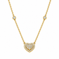 602117209LQ Gargantilla con Diamantes en forma de corazón en oro de 14 Kilates