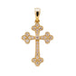 602117297LQ Cruz con Diamantes naturales en oro de 14 Kilates