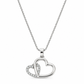 6040143LQ Collar en oro de 14 Kilates con corazones y circonias.