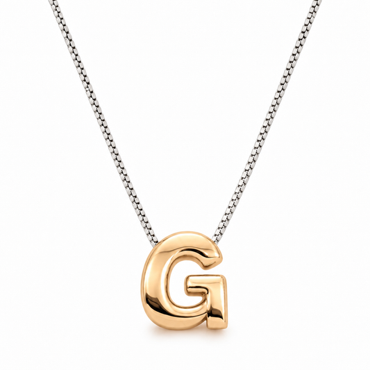 Inicial G en 3D oro 14K Amarillo