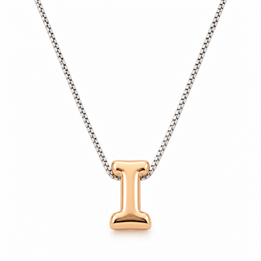 Inicial I en 3D oro 14K Amarillo