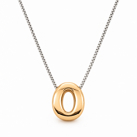 Inicial O en 3D oro 14K Amarillo
