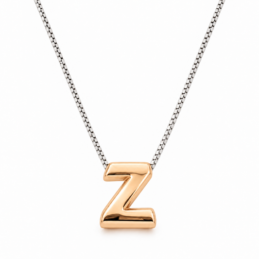Inicial Z en 3D oro 14K Amarillo