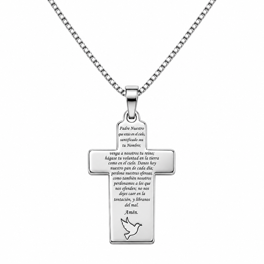 Collar con colgante con oración Padre Nuestro en oro de 14 Kilates | 6040193LQ