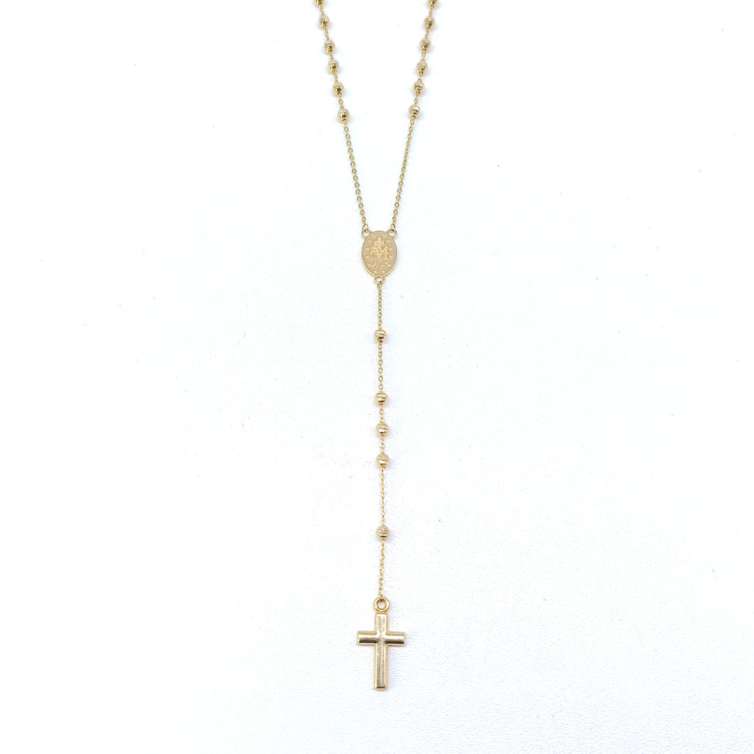 6040253LQ Rosario en oro amarillo de 14 Kilates