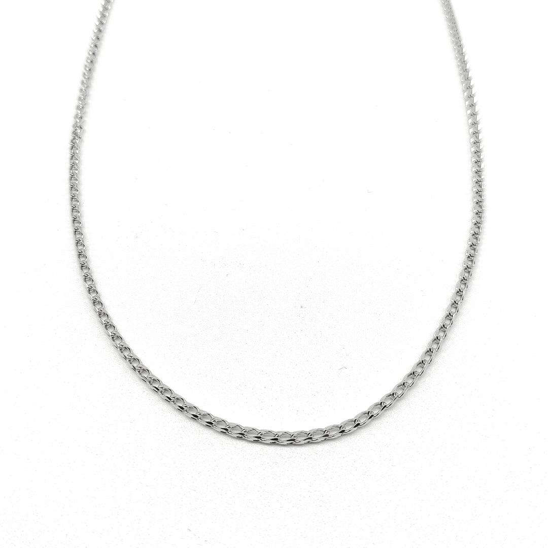 6040257LQ Cadena Franco en oro blanco de 14 kilates