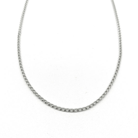 6040257LQ Cadena Franco en oro blanco de 14 kilates