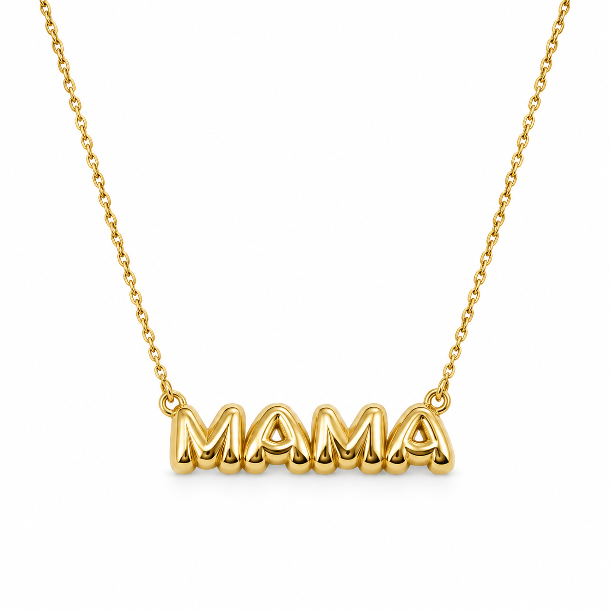 6040259LQ Collar en oro amarillo de 14 Kilates con colgante de Mama